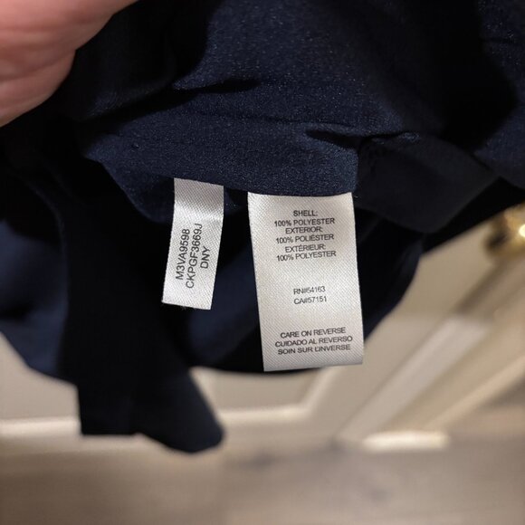 Calvin Klein Women's Navy Blue Button-Up Blouse Top ~ Small ~ EUC - Picture 5 of 5